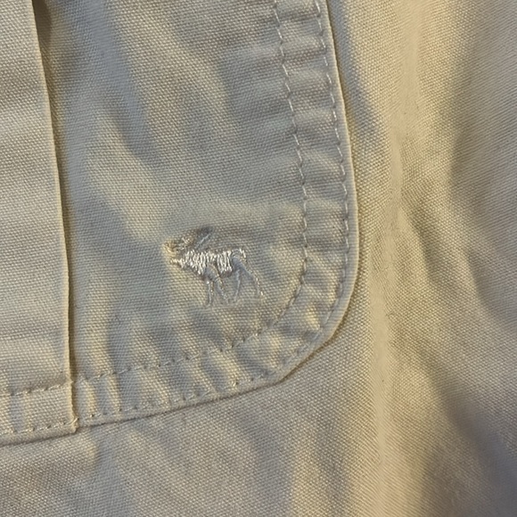 Abercrombie & Fitch 100% Cotton White Capri Pants 2 - Picture 9 of 14